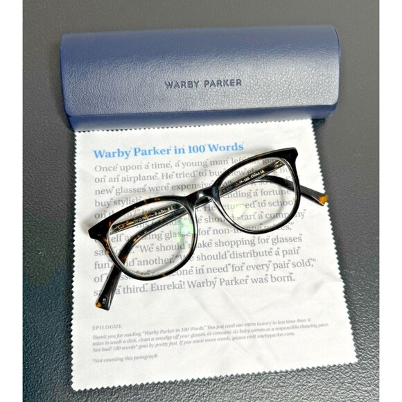 Warby Parker Durand Glasses N 200 47-18-145 Tortoise - Picture 1 of 7